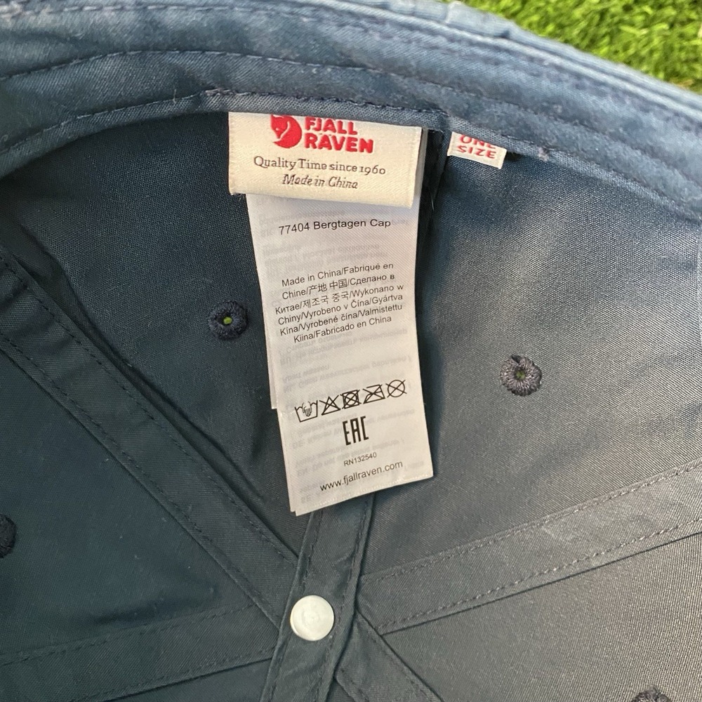fjallraven Bergtagen Cap 5-panel Baseball Hat Blue Adjustable Hiking Gorpcore - Picture 6 of 11